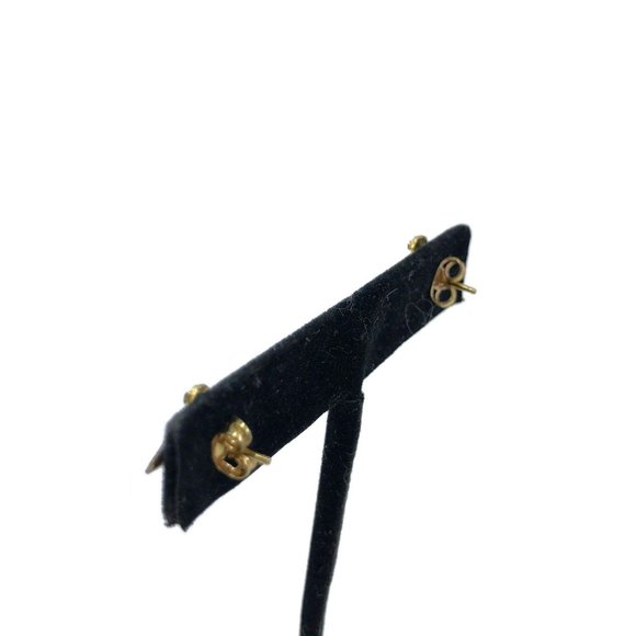 Enamel Black and Red Bug Earrings, Lady Bug Stud - Picture 5 of 6